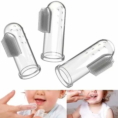 Baby's Soft Silicone Finger Brush (2 Pc)